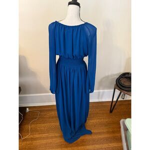 Adrianna Papell Long Sleeve Blue Dress Size M